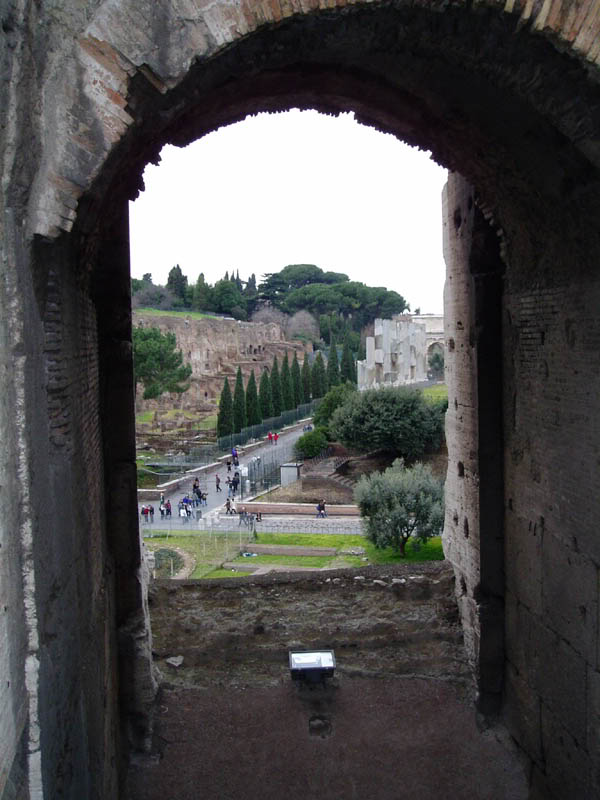Vista desde dentro del Colisseo